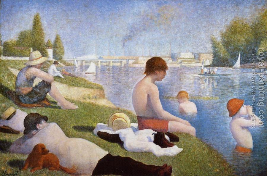 Georges Seurat : Bathing at Asnieres